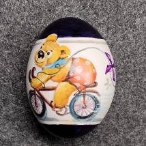Teddy auf Fahrrad Bild